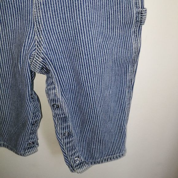 KID VINTAGE OSHKOSH Cotton Jeans Light Wash Overalls Size 18M - Picture 4 of 10